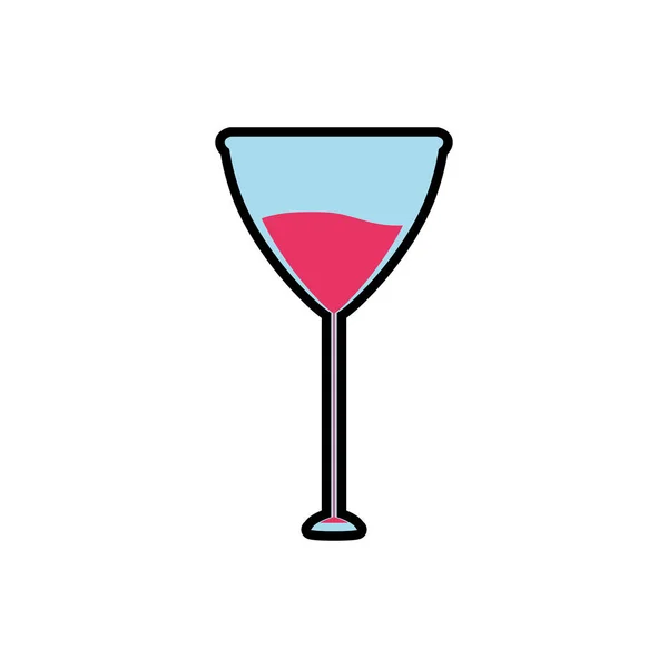 Verre de vin icône isolée — Image vectorielle