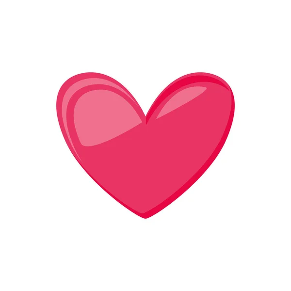 Coeur amour isolé icône — Image vectorielle