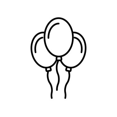 Balonlar helyum izole simgesi