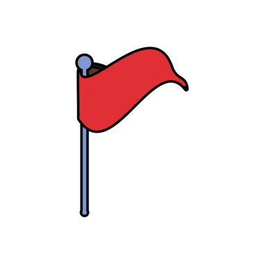 sopa izole simgesi bulunan bayrak işareti