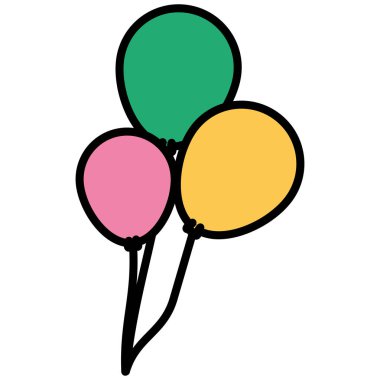 Balonlar helyum gezici simgesine