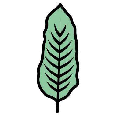 tropikal yaprak ekoloji simgesi