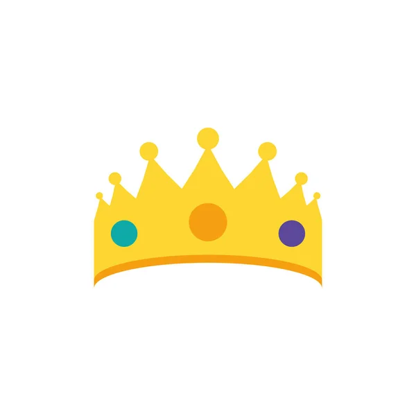 Coroa rei luxo ícone isolado — Vetor de Stock