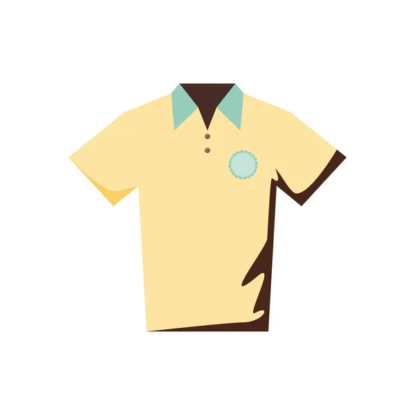 Уніформа сорочки для гольфу ізольована іконка — стоковий вектор