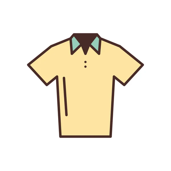 Uniform shirt for golf isolated icon — Stock Vector