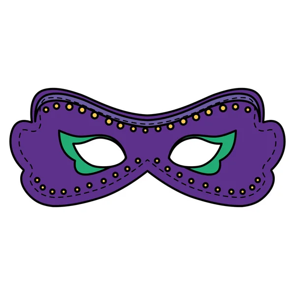 Masque de carnaval icône accessoire — Image vectorielle