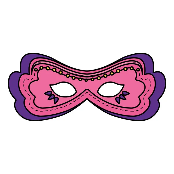 Masque de carnaval icône accessoire — Image vectorielle