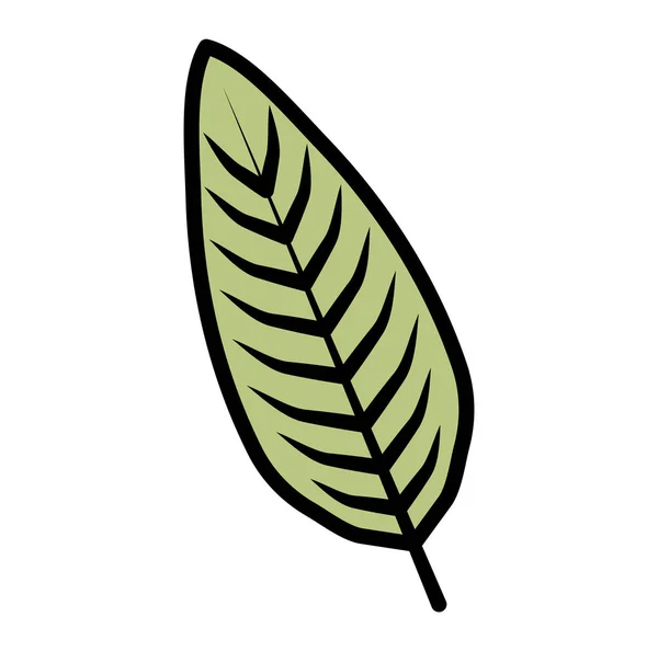 Tropische blad ecologie pictogram — Stockvector