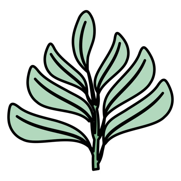 Icône de l'écologie des feuilles tropicales — Image vectorielle
