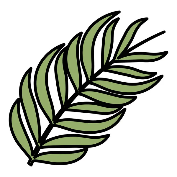 Icône de l'écologie des feuilles tropicales — Image vectorielle