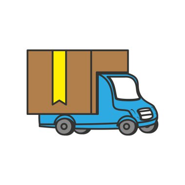 servis kamyonu izole edilmiş simge