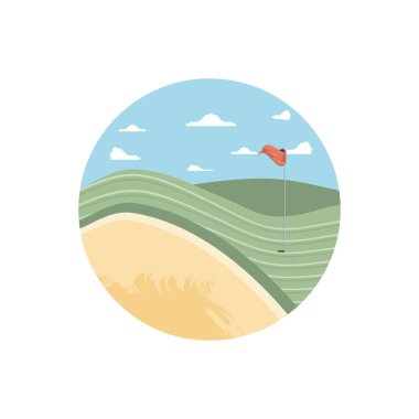 alan golf ile dairesel çerçeve