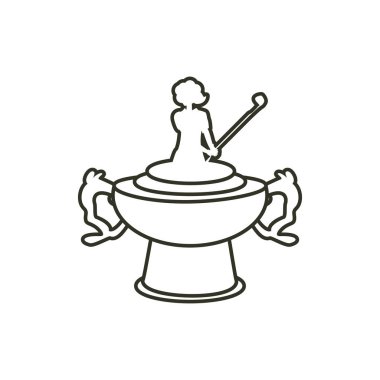 Kupa golf izole simgesinin