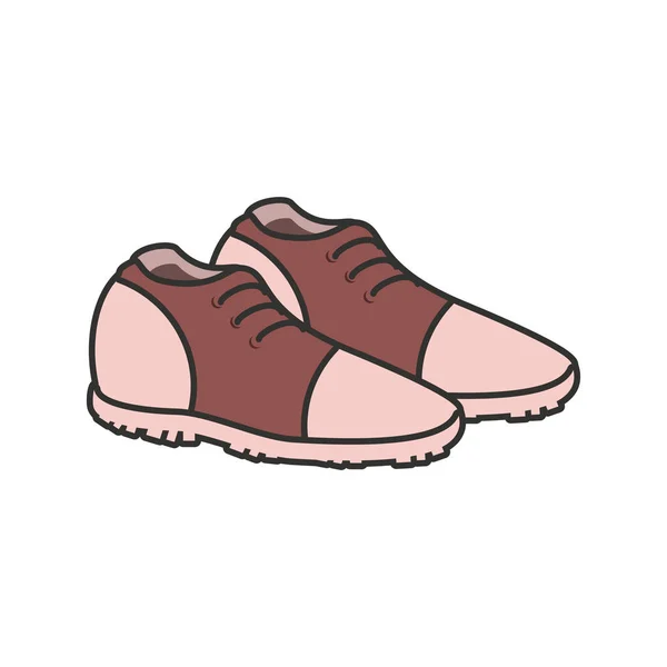 Golf shoes isolated icon — Stock vektor