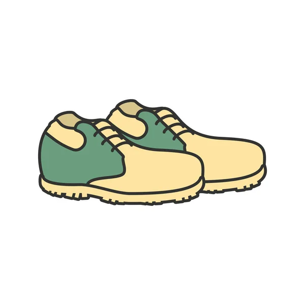 Golf shoes isolated icon — Stock vektor