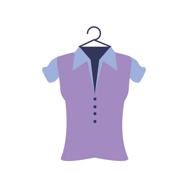 Uniform shirt for golf isolated icon — Stock Vector