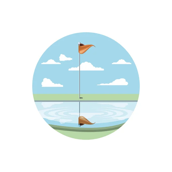 Kör alakú keret mező Golf — Stock Vector