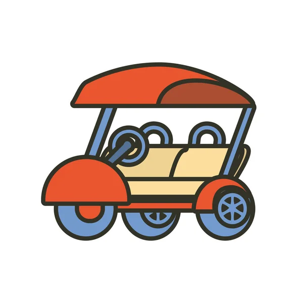 Coche de golf icono aislado — Vector de stock