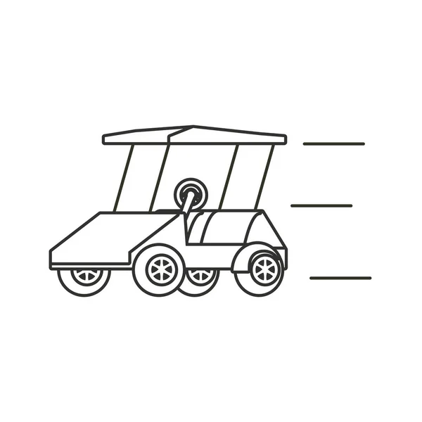 Golf Auto isolierte Ikone — Stockvektor