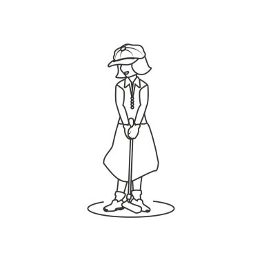 sopa golf golfçü kadınla