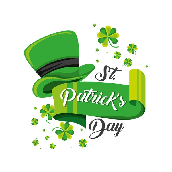St patrick day with top hat — Stock Vector