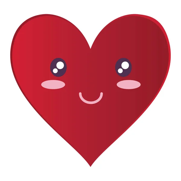 Heart face emoticon character — Stockvector