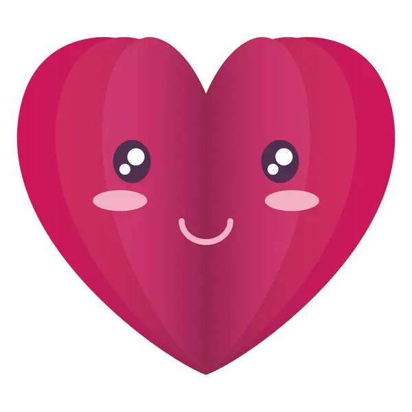 Heart face emoticon character — Stockvector