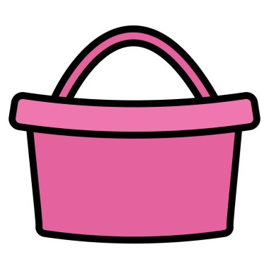 şirin sepet izole simgesi