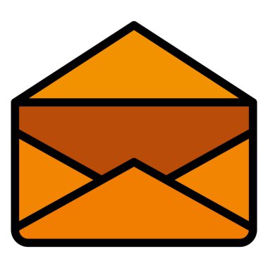 Zarf posta izole simgesi