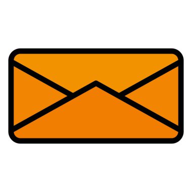 Zarf posta izole simgesi