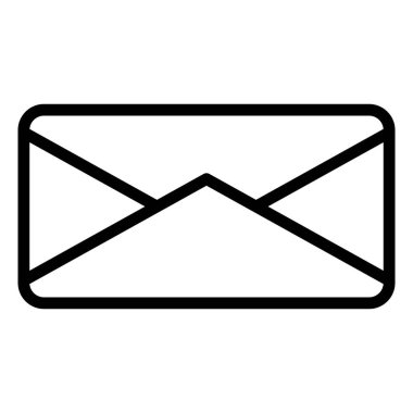 Zarf posta izole simgesi