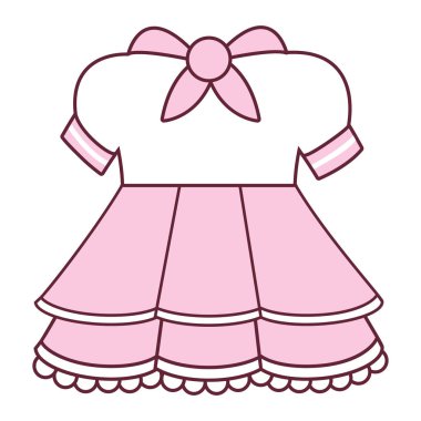sevimli kız elbise simgesi