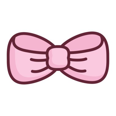 sevimli bowntie simge vektör illüstrasyon izole