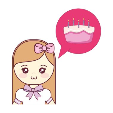 tatlı pasta düşünüyorum şirin ve küçük kız