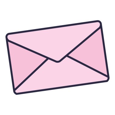 Zarf posta izole simgesi