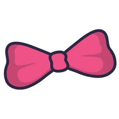 sevimli bowntie izole simgesi