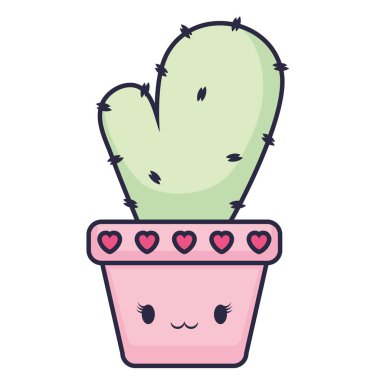 şirin kaktüs bitki kawaii karakter