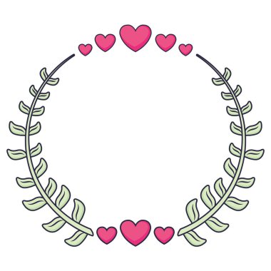 çelenk kalpleri sevgi sevgililer dekorasyonu ile