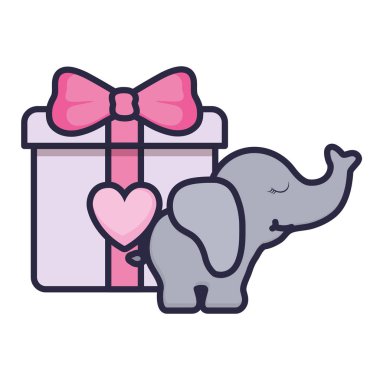 hediye kutusu fil ile mevcut