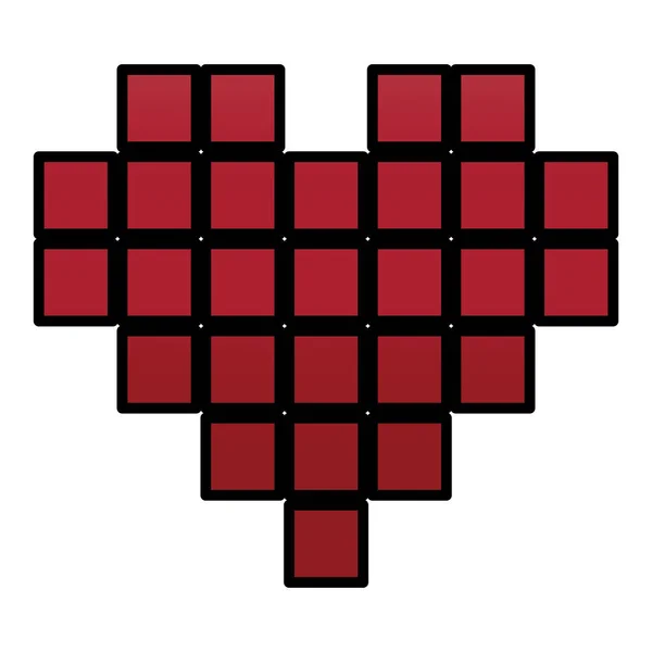 Checkered karty Walentynki miłość serca — Wektor stockowy