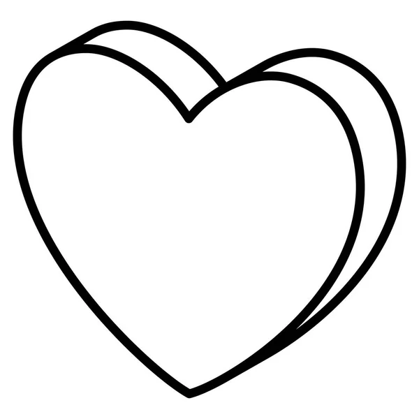 Kalp aşk Sevgililer kartı — Stok Vektör