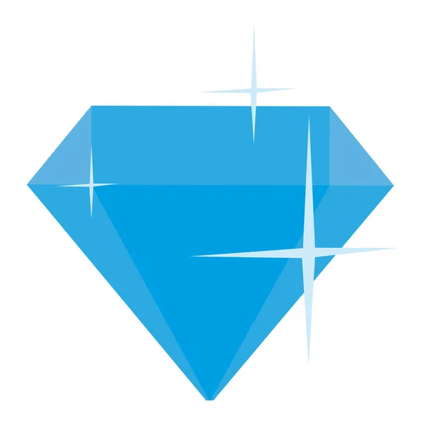 Diamante icona di lusso isolato — Vettoriale Stock