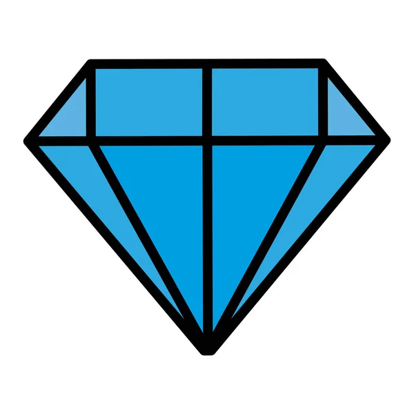 Diamant luxe icône isolée — Image vectorielle