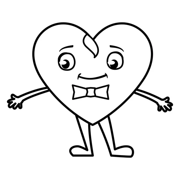 心脏与保龄球表情符号字符 — 图库矢量图片