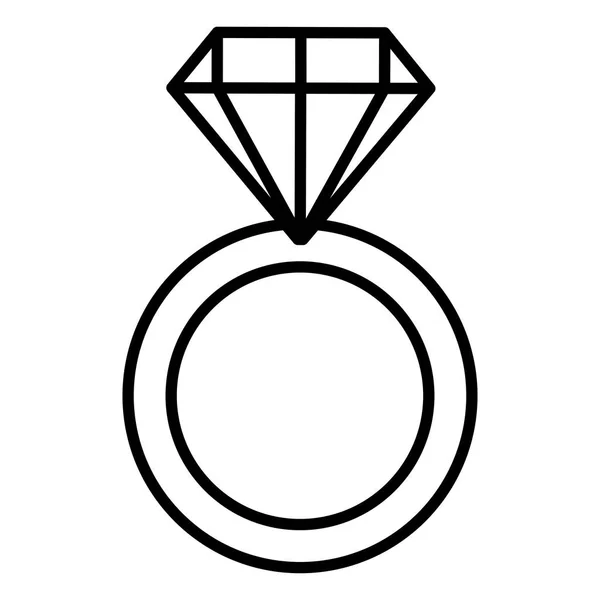 Anillo con amor de diamante — Archivo Imágenes Vectoriales