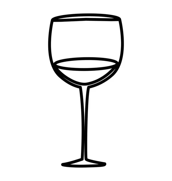 Wijn cup geïsoleerde pictogram — Stockvector