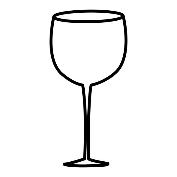 Wijn cup geïsoleerde pictogram — Stockvector