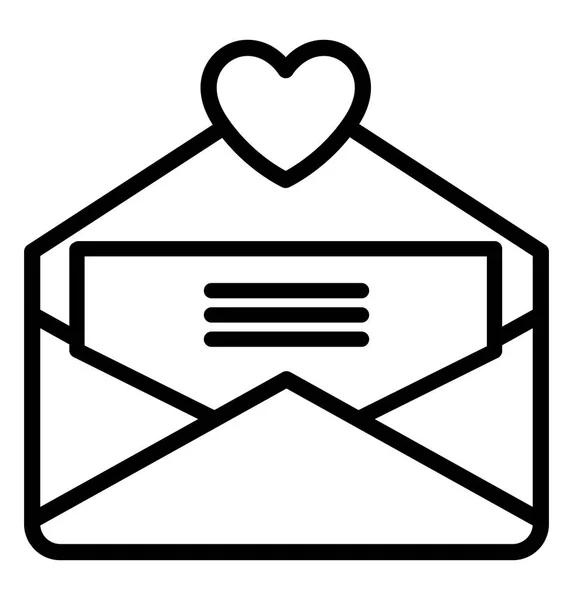 Envelop met hart pictogram — Stockvector