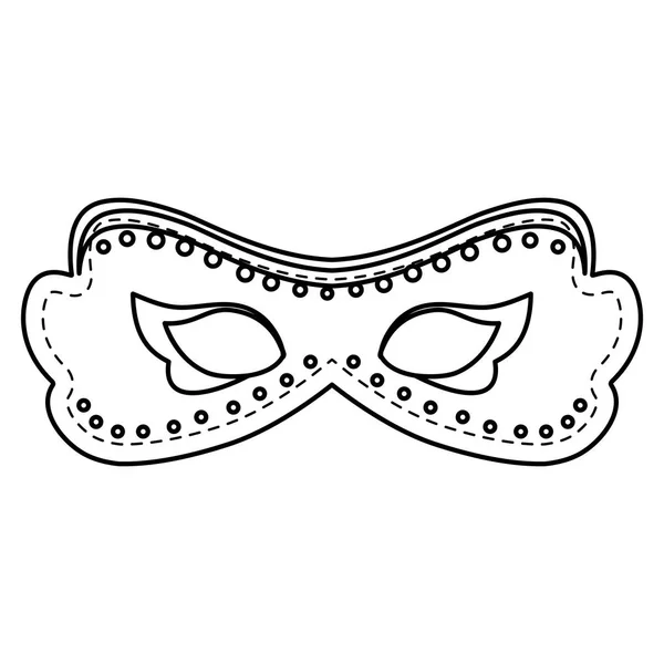 Carnaval Masker Accessoire Pictogram Vector Illustratie Ontwerp — Stockvector