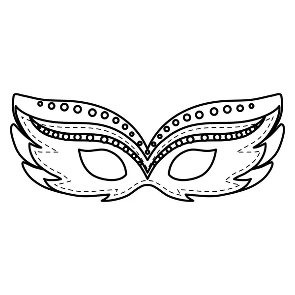 Masque de carnaval icône accessoire — Image vectorielle